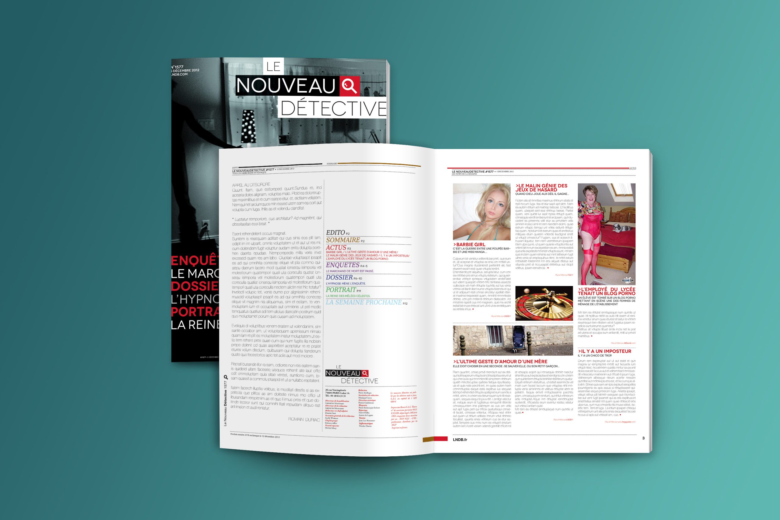 Graphisme – Refonte magazine – Le nouveau Detective - Aurore Roca